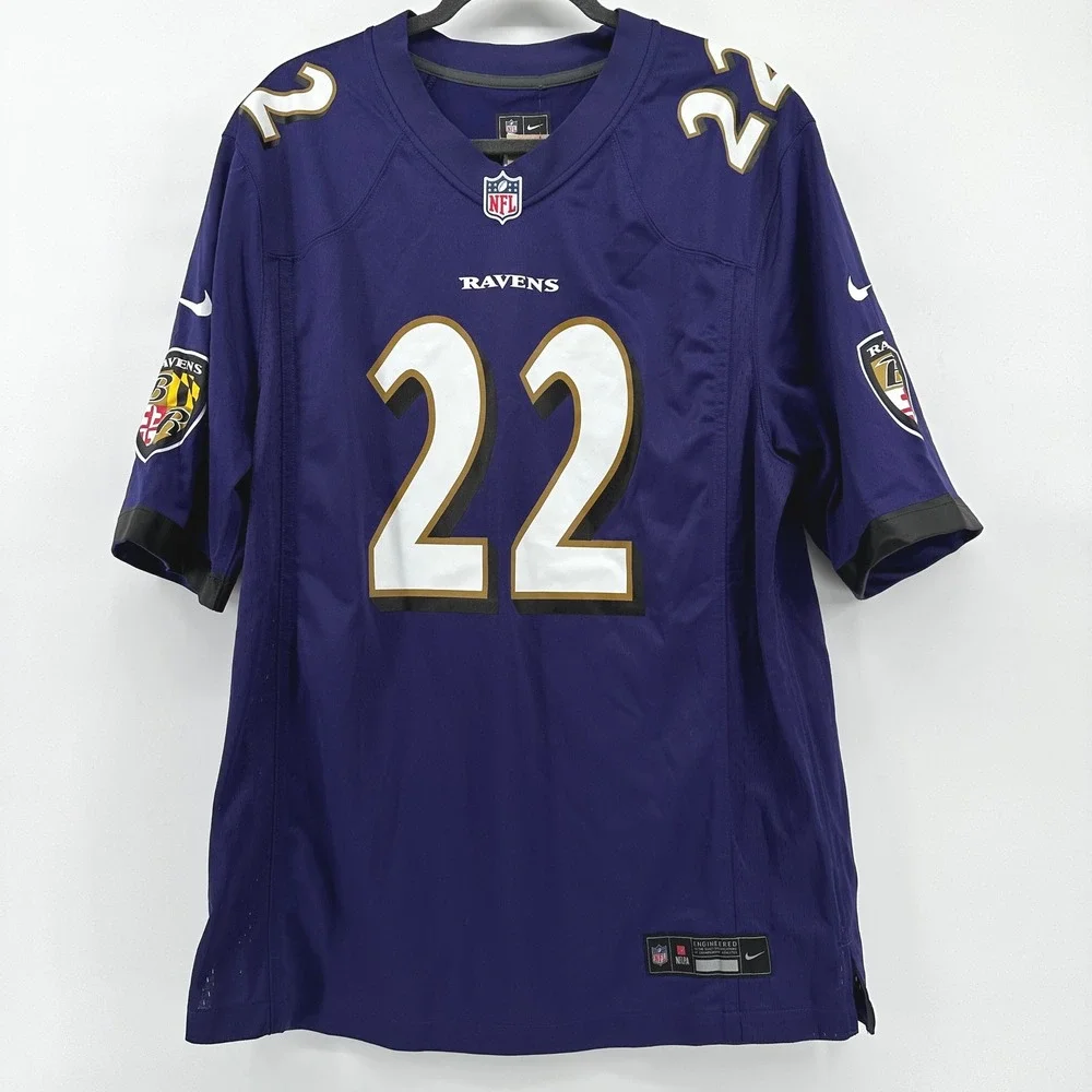 Nike Baltimore Ravens Derrick Henry 22 Game Jersey Purple 67NM-BLGH Mens L NEW